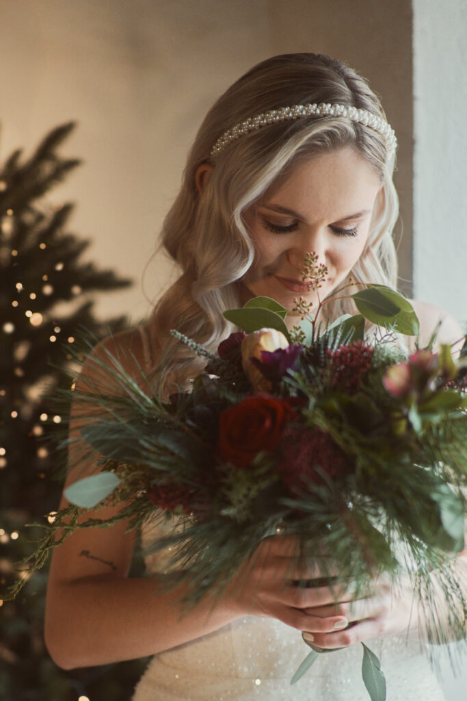 Braut mit Brautstrauß