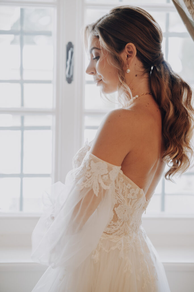 Braut in Hochzeitslocation Wien