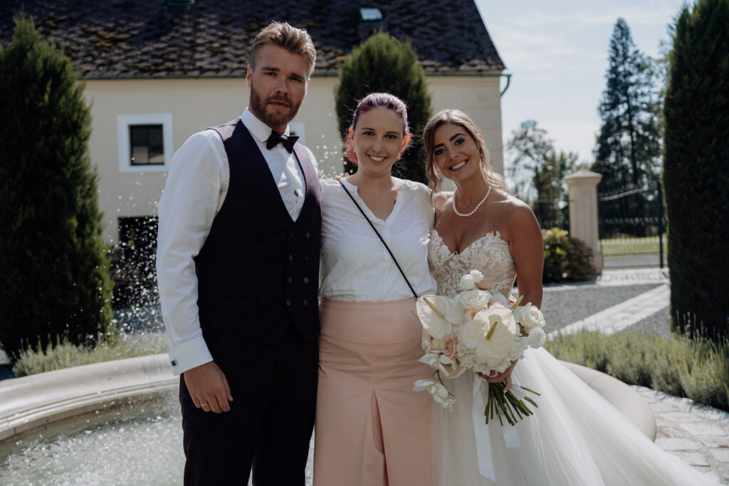 Hochzeitsplanerin mit Brautpaar Wien